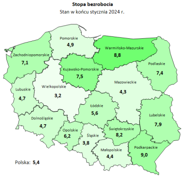 Obrazek dla: Informacja o sytuacji na rynku pracy w woj. Dolnośląskim w Styczniu 2024 roku.