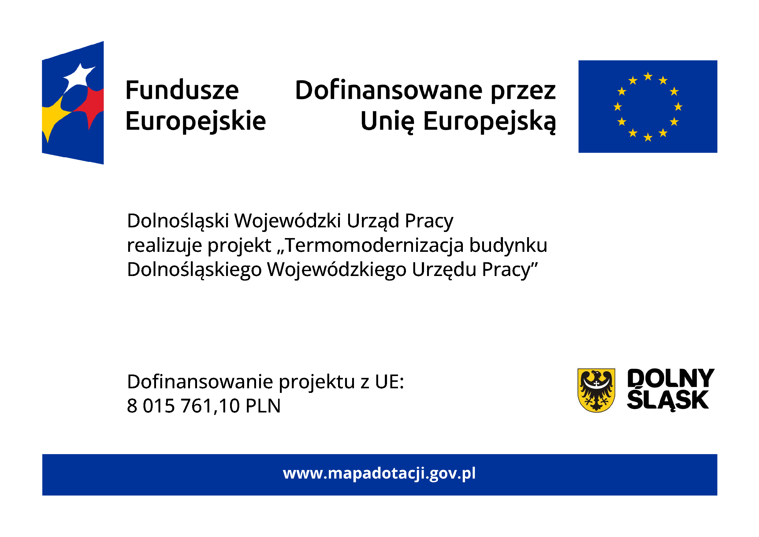 Plakat Projektu - Termomodernizacja DWUP