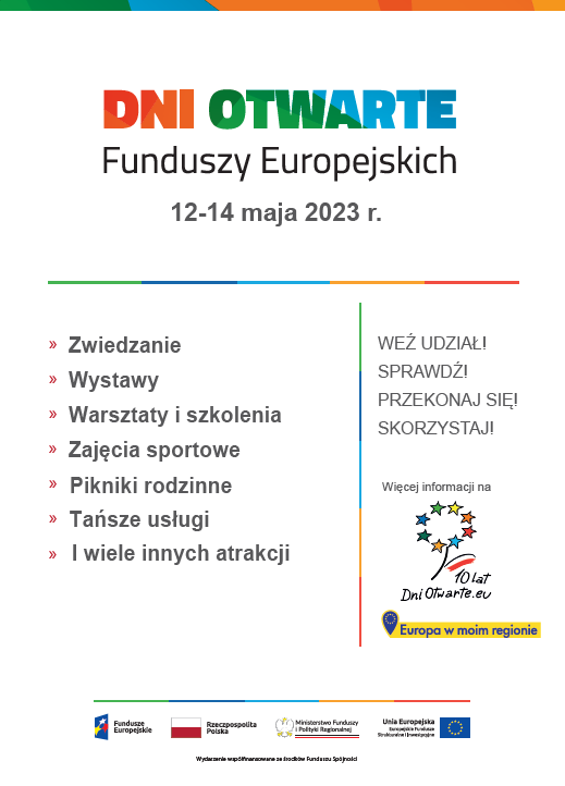 Plakat - Dni Otwarte Funduszy Europejskich
