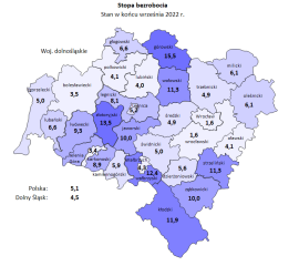 Zdjęcie artykułu Informacja o sytuacji na rynku pracy w woj. Dolnośląskim we wrześniu 2022 roku