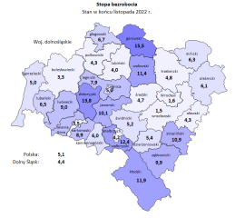 Zdjęcie artykułu Informacja o sytuacji na rynku pracy w woj. Dolnośląskim w listopadzie 2022 roku.