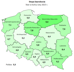 Zdjęcie artykułu Informacja o sytuacji na rynku pracy w woj. Dolnośląskim w Lutym 2023 roku.