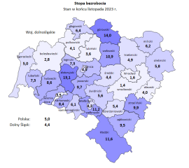 Zdjęcie artykułu Informacja o sytuacji na rynku pracy w woj. Dolnośląskim w Listopadzie 2023 roku.