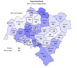 Zdjęcie artykułu Informacja o sytuacji na rynku pracy w woj. Dolnośląskim w lutym 2019 roku.