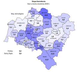 Zdjęcie artykułu Informacja o sytuacji na rynku pracy w woj. Dolnośląskim w kwietniu 2019 roku.